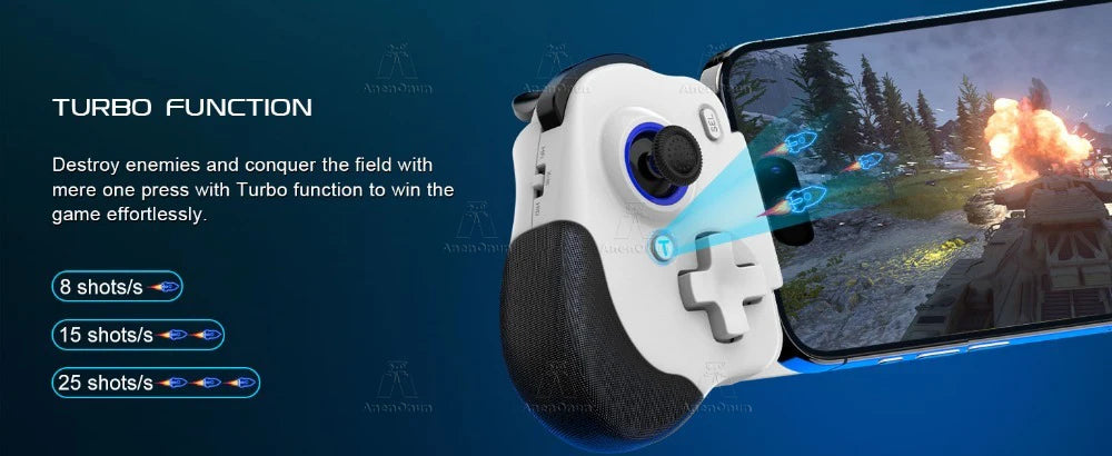 Mobile Gaming Controller Mobile Phone Wireless Gamepad Android/iOS Dual Vibration Motors Hall Effect Joystick Joypad Accessories
