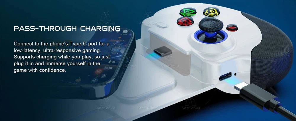 Mobile Gaming Controller Mobile Phone Wireless Gamepad Android/iOS Dual Vibration Motors Hall Effect Joystick Joypad Accessories