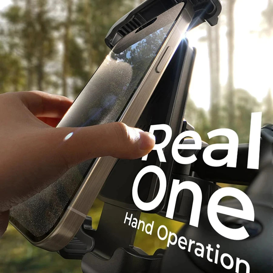 Motorcycle, mountain bike, road bike, stable and adjustable 360° rotatable universal mobile phone standSoporte para Celular