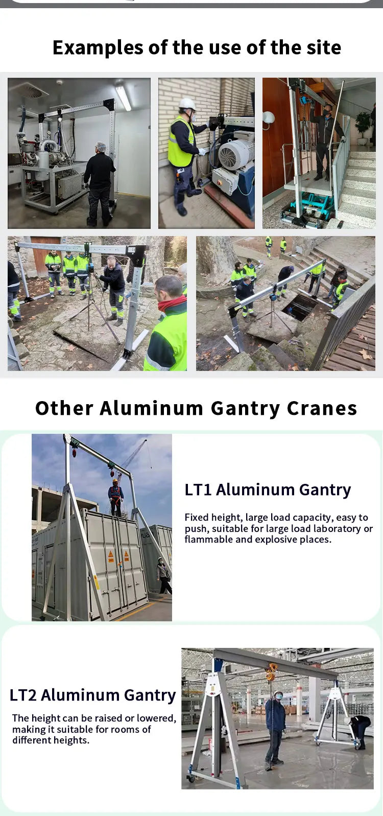 Mobile Gantry, Aluminum Alloy Material, Can Be Pushed By Hand, Can Be Lifted and Lowered Lightly, Simple, Portable and Removable