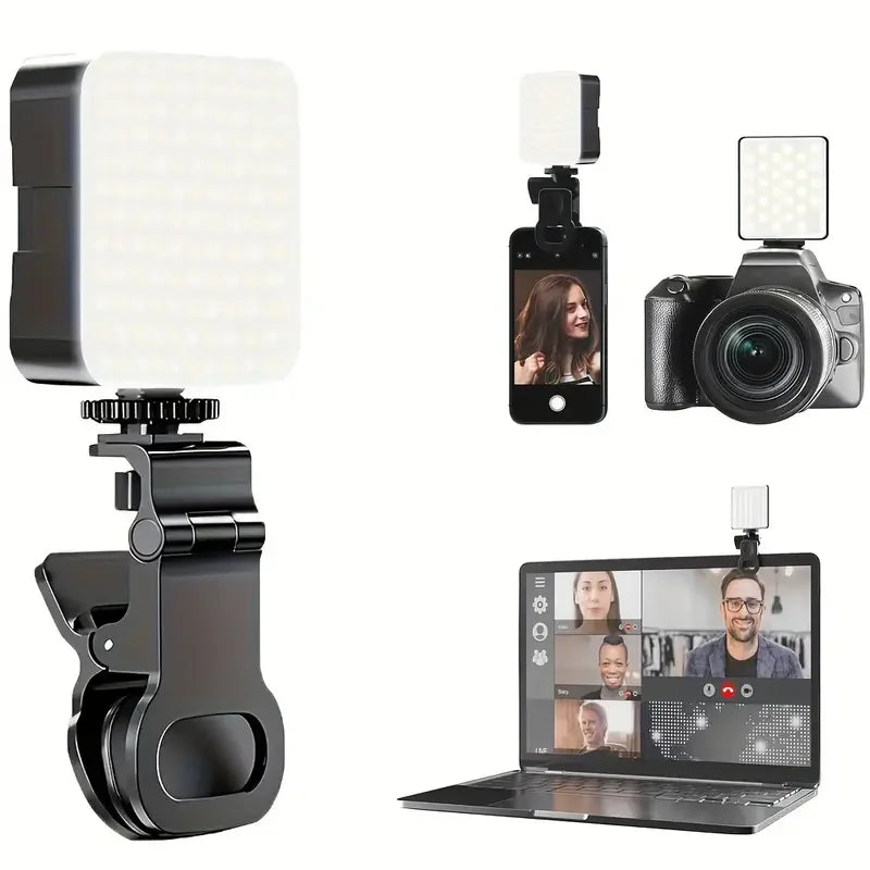 Mobile Phone Selfie Light, Mobile Phone Light Clip, Suitable for Mobile Phones, Cameras, Laptops, for Makeup, TikTok, Selfies
