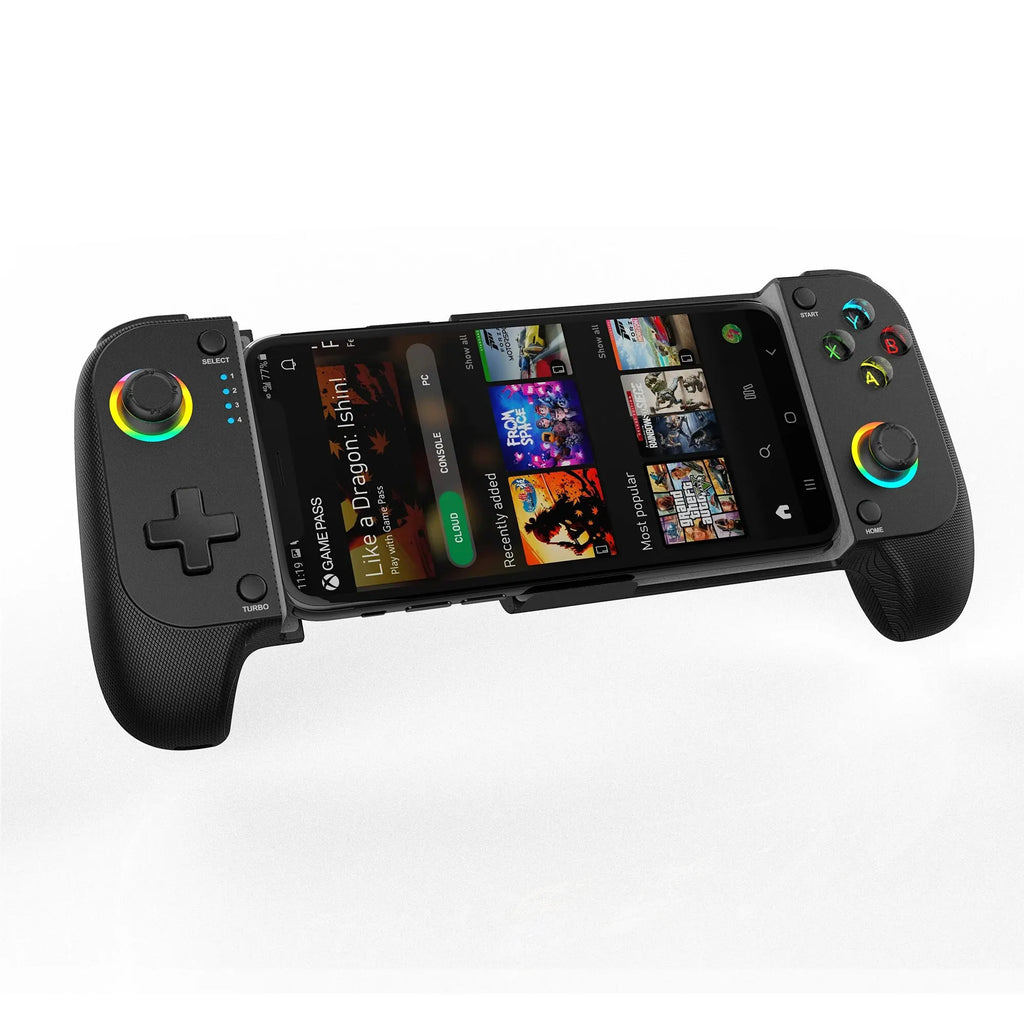 Mobile Game Controller for iPhone and Android with RGB Light,Support Play PS Remote Play, Xbox Cloud and More