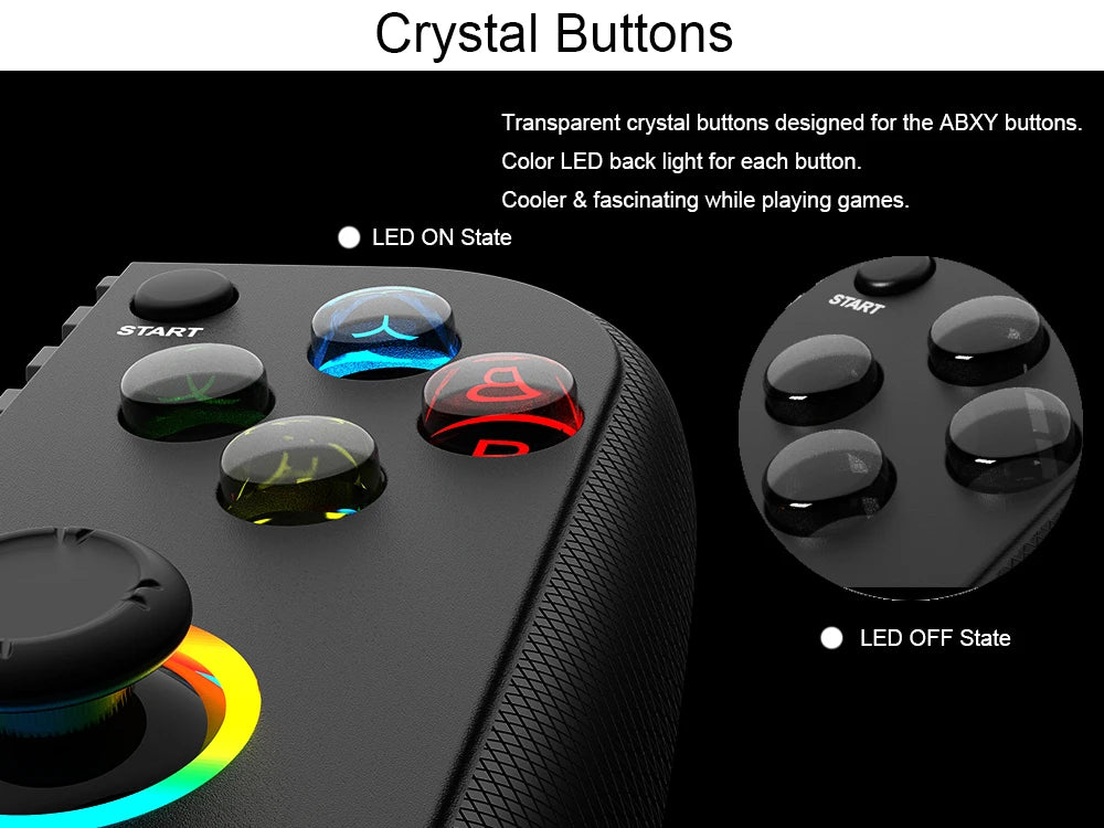 Mobile Game Controller for iPhone and Android with RGB Light,Support Play PS Remote Play, Xbox Cloud and More