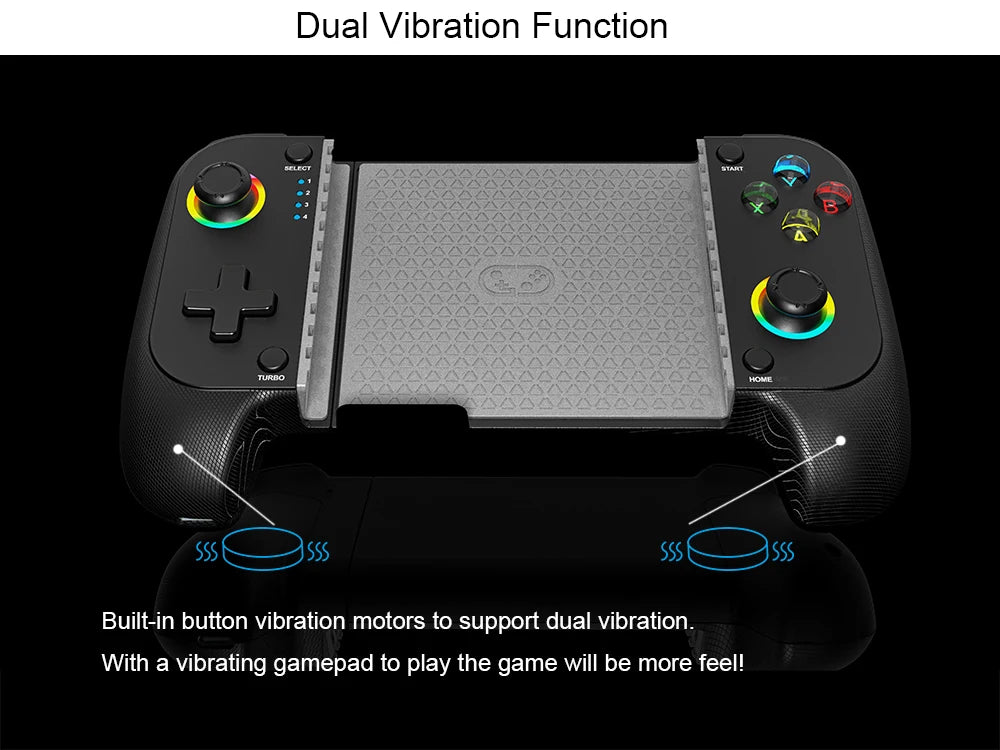 Mobile Game Controller for iPhone and Android with RGB Light,Support Play PS Remote Play, Xbox Cloud and More