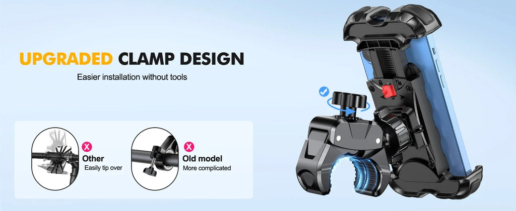 Motorcycle, mountain bike, road bike, stable and adjustable 360° rotatable universal mobile phone standSoporte para Celular