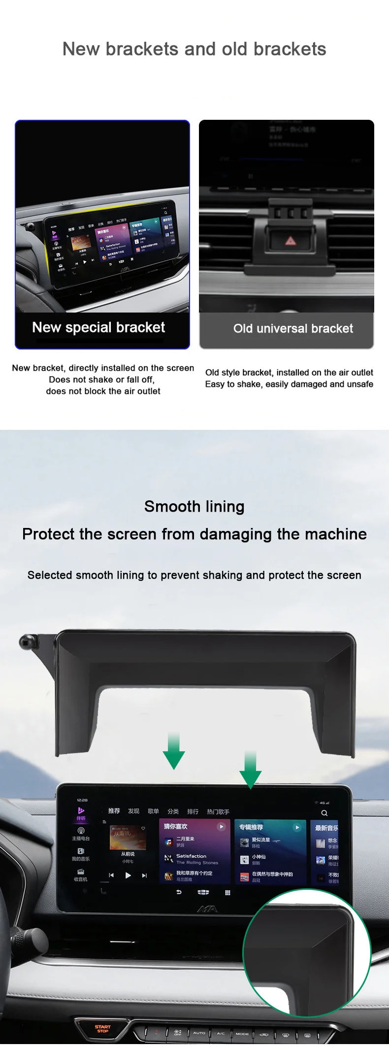 Car Mobile Phone Holder For MG MG5 2021 2022,MG7 2023, Fixed Mount Screen Navigation Stand GPS Bracket Base Auto Accessories