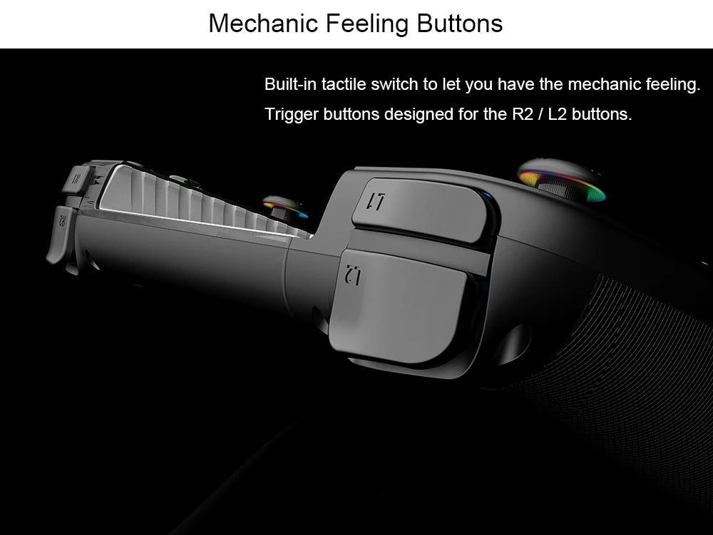 Mobile Game Controller for iPhone and Android with RGB Light,Support Play PS Remote Play, Xbox Cloud and More