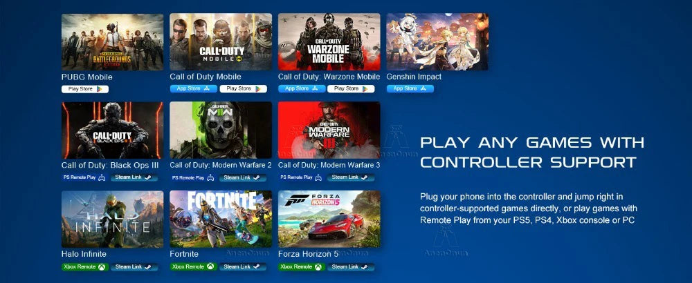 Mobile Gaming Controller Mobile Phone Wireless Gamepad Android/iOS Dual Vibration Motors Hall Effect Joystick Joypad Accessories