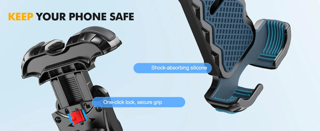 Motorcycle, mountain bike, road bike, stable and adjustable 360° rotatable universal mobile phone standSoporte para Celular