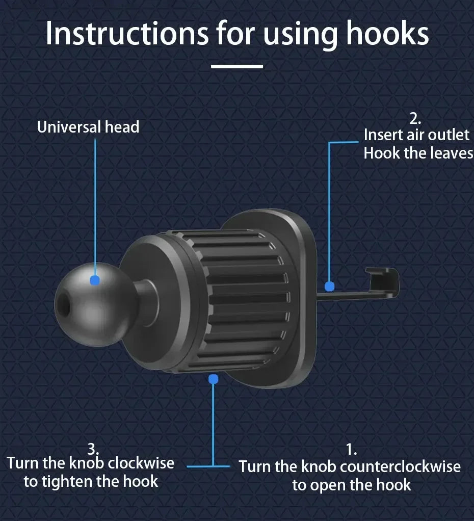 Car Phone Holder Bracket Accessories Interior Auto Air Outlet Cellphone Support Parts Phone Stand Base Fixing Clip