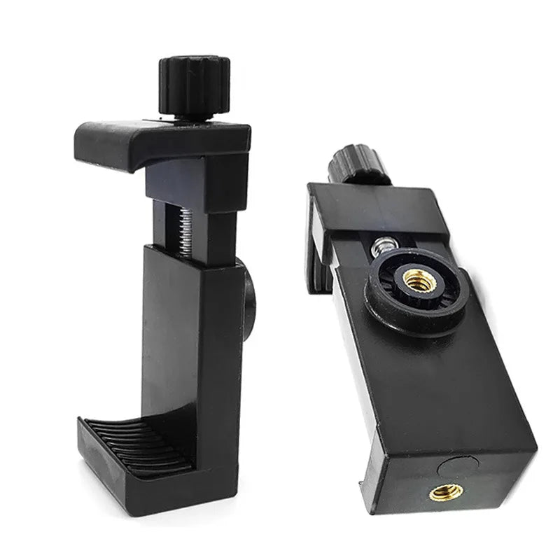 360 Degree Mobile Phone Universal Clip Compatible For iphone Tripod Mount With 1/4 Screw Cellphone Holder Desk Tripod Adapter