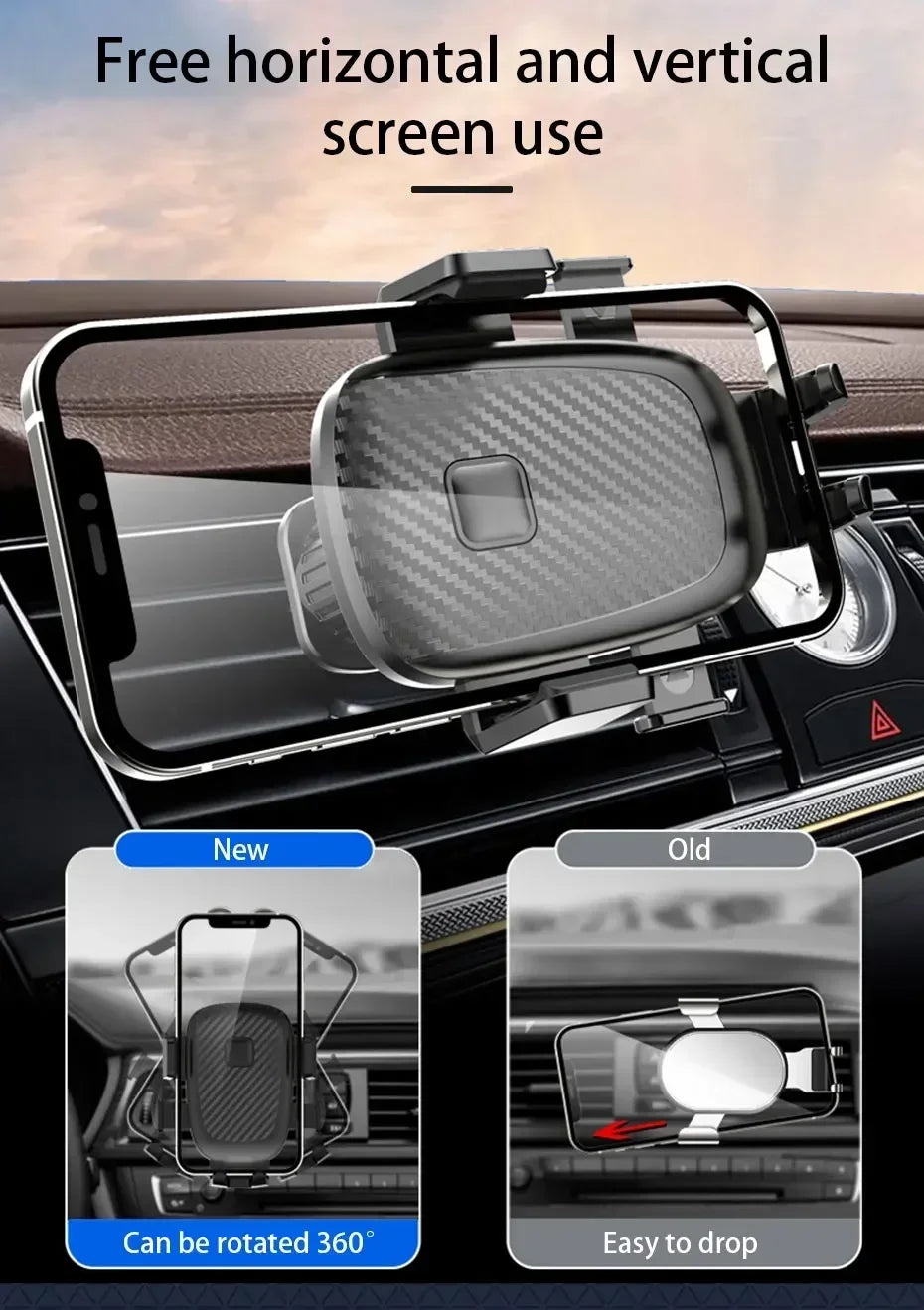 Car Phone Holder Bracket Accessories Interior Auto Air Outlet Cellphone Support Parts Phone Stand Base Fixing Clip