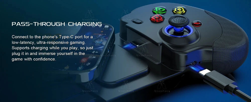 Mobile Gaming Controller Mobile Phone Wireless Gamepad Android/iOS Dual Vibration Motors Hall Effect Joystick Joypad Accessories