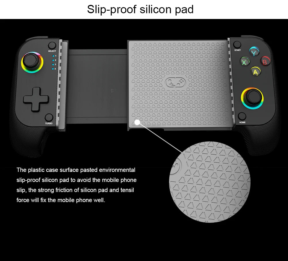 Mobile Game Controller for iPhone and Android with RGB Light,Support Play PS Remote Play, Xbox Cloud and More